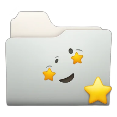 folder and a smiling star over it sticker