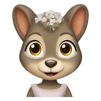 squirrel in a prom dress  sticker