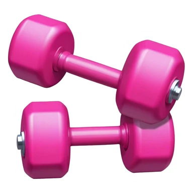 A pair of pink dumbbells

 sticker