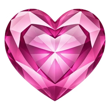 pink crystal heart sticker