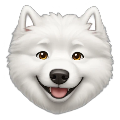 samoyed derp upsidedown sticker