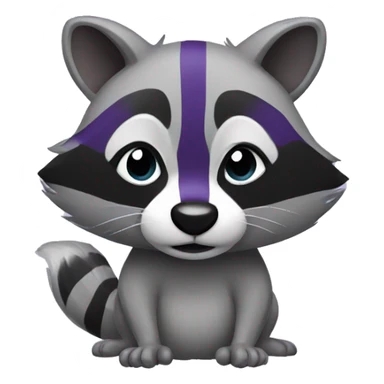 purple raccoon sticker