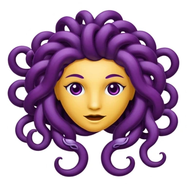 Hazme una medusa con piel de uva morada sticker