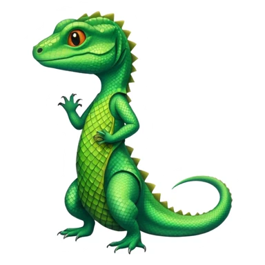 Lizard wearing a dress sticker