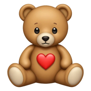teddy bear with the words I love you written on it sticker