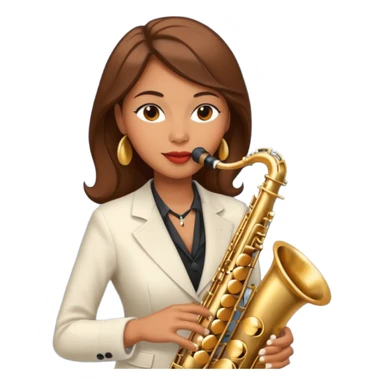 woman Swing jazz musician playing saxophone sticker
