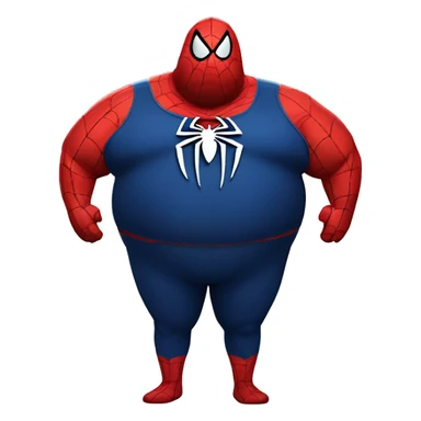 obese spider man  sticker