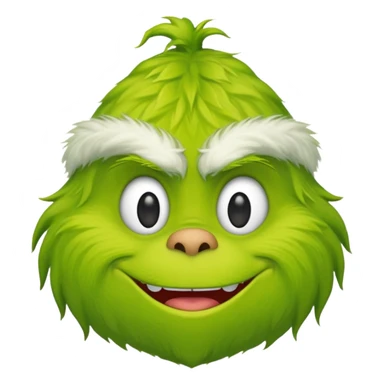 Create a Grinch emoji for a teams chat but make it more original style to the movie sticker