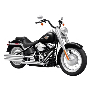Harley-Davidson Cruiser - Harley-Davidson Softail (Model Year: 2021) (Iconic colour: Black) sticker