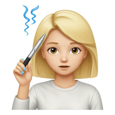 Blonde girl hitting dab pen  sticker