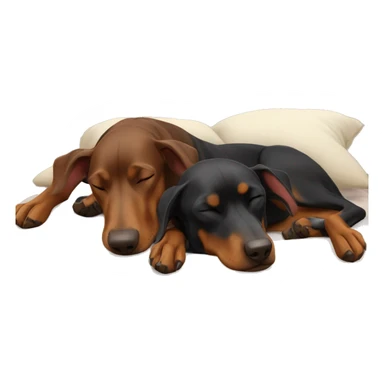 Two sleeping Dobermans sticker