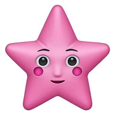 Pink star without a face sticker