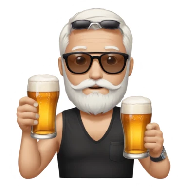 Drink holders with hat white hair white bearded  tatoo guy sticker