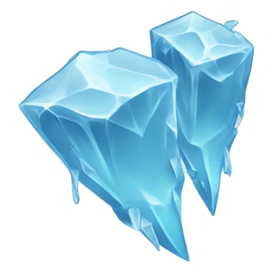 sharp smashed ice flying pieces  sticker