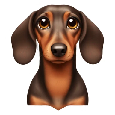 Dachshund cute face lovely sticker