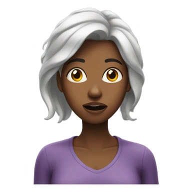 Black female looking shocked  sticker