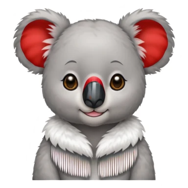 Koala with red earrings sticker