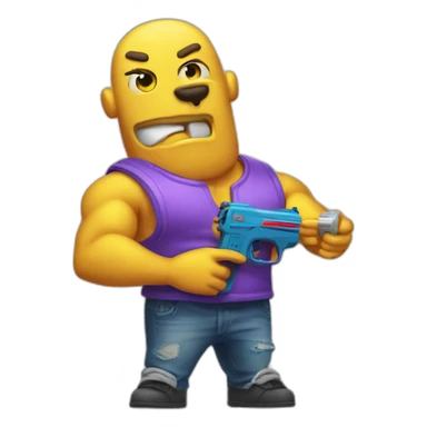 xl bully with watergun sticker