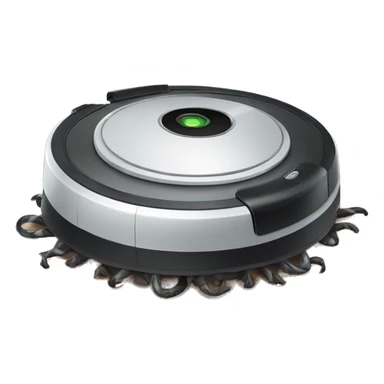 Evil Roomba vacuum with horns  sticker