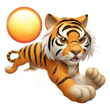 Tiger with rising sun sticker