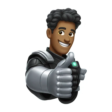 Magical power glove thumbs up sticker