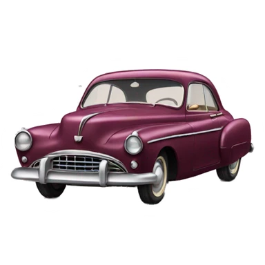 50's bordeaux car  sticker