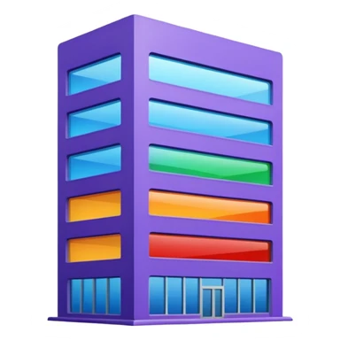 I want a 7 floors building with 7 colours. Starting with violet, indigo, blue, green, yellow, orange , red sticker