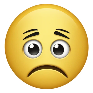 Yellow circle emoji giving bad look sticker