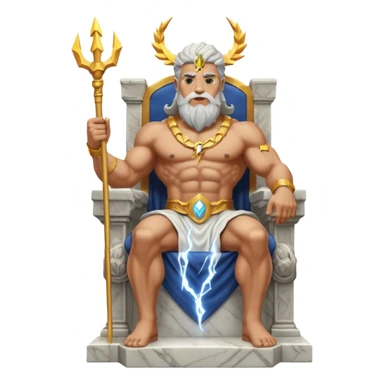god zeus statue on a throne sticker