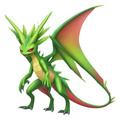 Full body sharp edgy shiny punk colorful Fairy-Flygon-Scyther-grovyle sticker