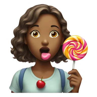 Girl that licks a lolipop sticker