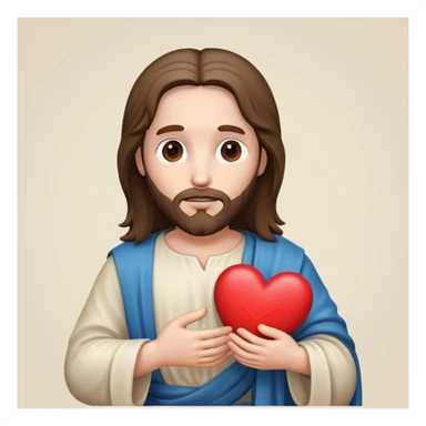 jesus holding a heart  sticker