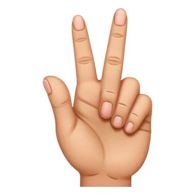 Create a hand gesture in which middle finger is faced front and remaining all fingers are faced upward sticker