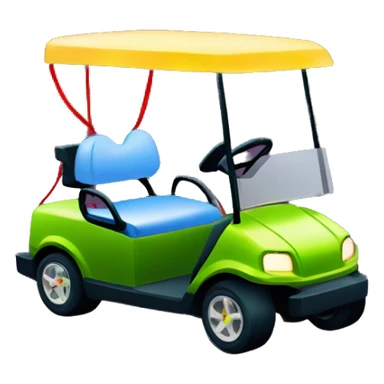 Golf cart lit up with Christmas lights and sound sticker