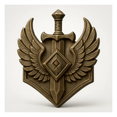 a fantasy symbol in bronze style sticker