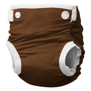 realistic diaper covered in soil sticker