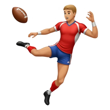 Man kicking afl ball sticker