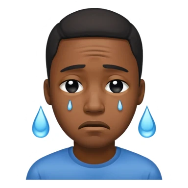 Crying emoji mixed with black man sticker