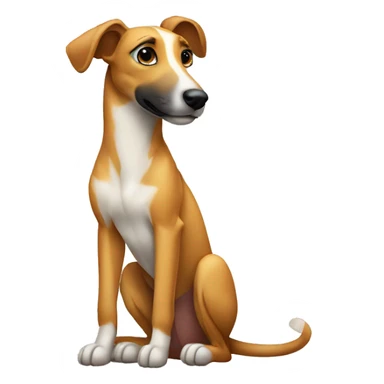 Fawn tiger greyhound sitting sticker