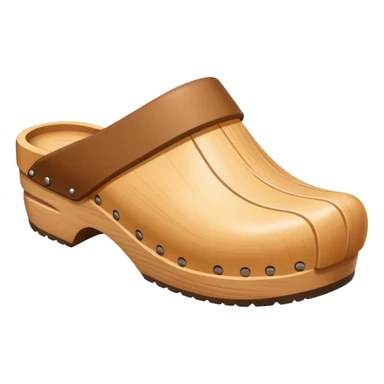 simple wooden traditional minimal clog  sticker
