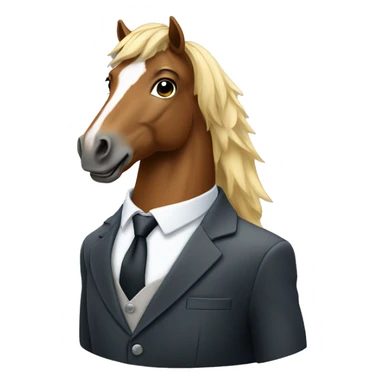Horse wearing a suit sticker