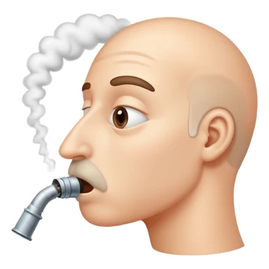 A nose that inhales exhaust fumes  sticker
