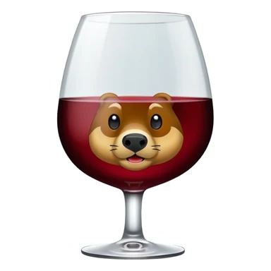 Un sanglier dans un verre à vin  sticker