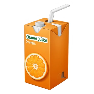 orange juice box sticker
