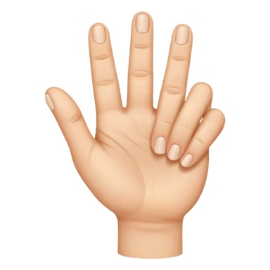 A hand with the thumb and the index finger and the middle finger up and the rest down  sticker