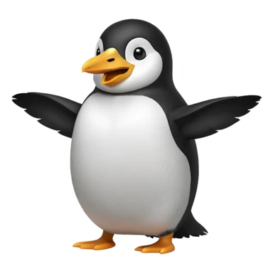 Gloria the penguin from Happy Feet, joyful and singing sticker