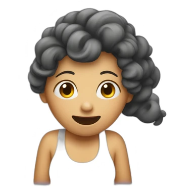 farting woman shy sticker