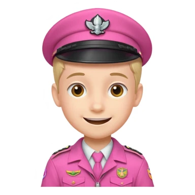 scout boy with very pink scout uniform  sticker