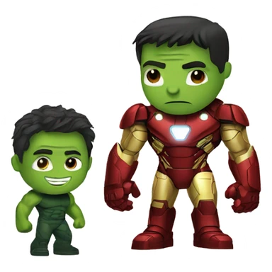 Iron man with hulk sticker