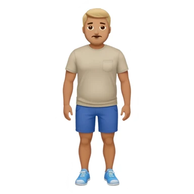 Naked man full body dad bod sticker